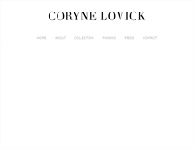 Tablet Screenshot of corynelovickcollection.com